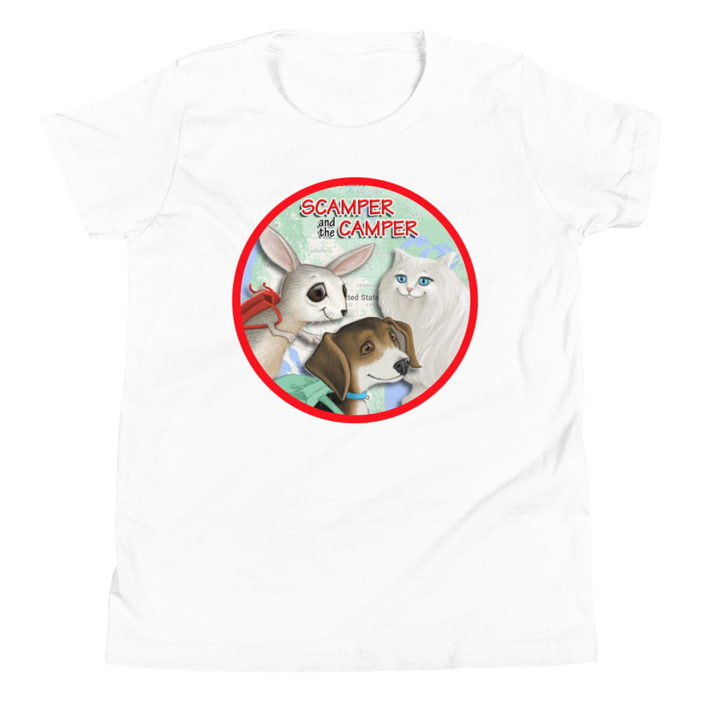 Scamper and the Camper Youth Map Tee